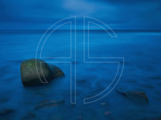 Deep blue at the sea.