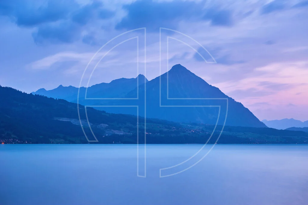The mountain Niesen at dusk.