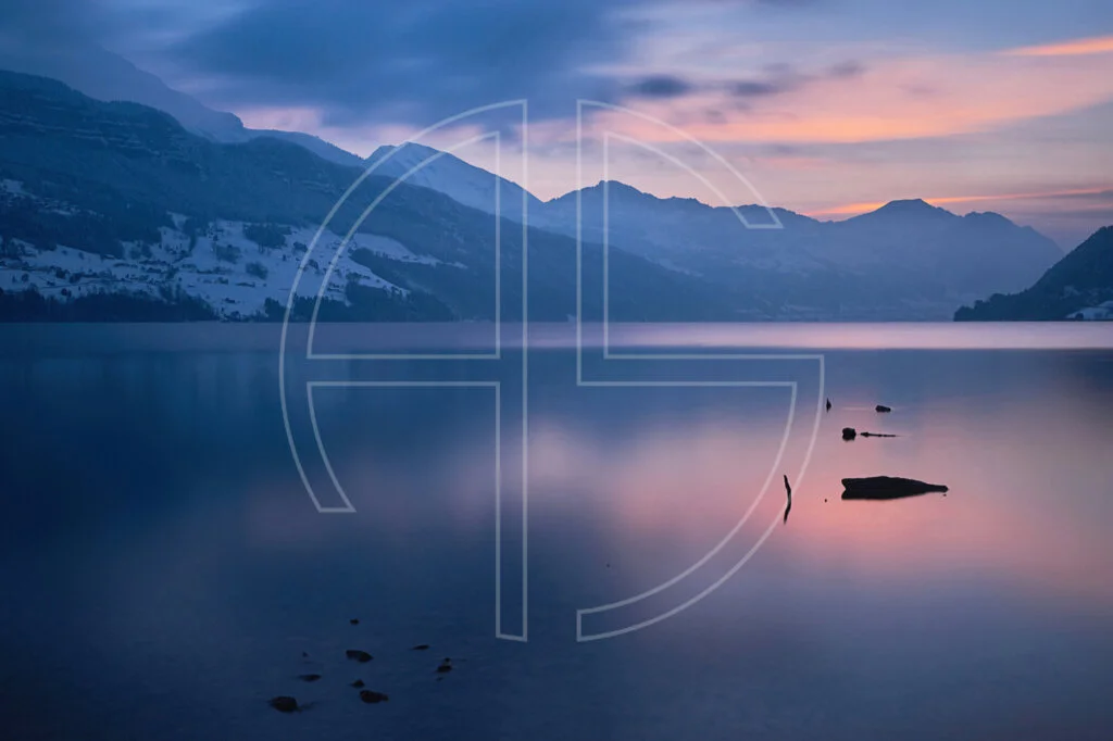 The Vierwaldst&auml;ttersee at sunset.