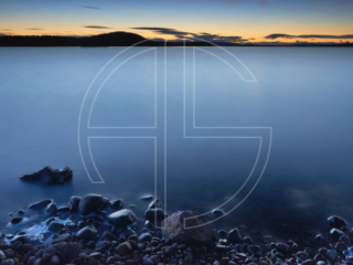 Vájgájávrre Dusk at a lake.